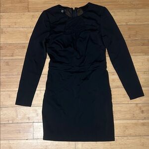 bebe Elegant Black Long Sleeve Dress